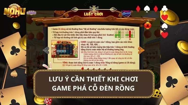 Một vài điểm lưu ý cơ bản mà người chơi cần phải nhận biết